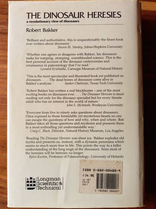 The Dinosaur Heresies:A Revolutionary View of Dinosaurs by Robert T. Bakker - Large Hardcover