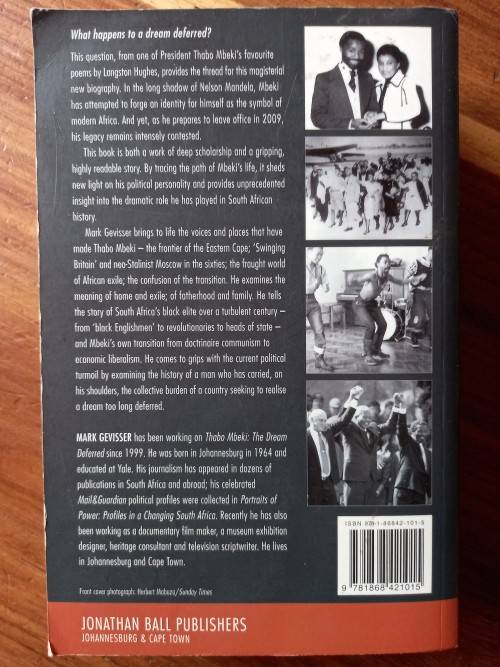 Thabo Mbeki: The Dream Deferred Mark Gevisser - Large Softcover