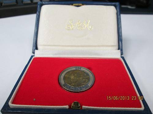 Unc Mandela coins in Sam boxes 10 available. Bid per coin