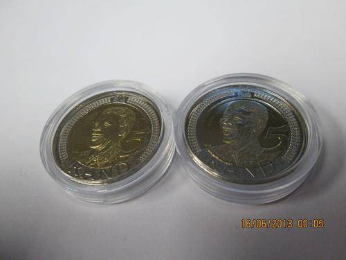 Brilliant UNC 2008 R5 coins in capsules. Ready for grading