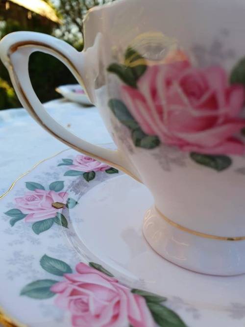 pink roses harlequin soft pink MILK SUGAR CAKE SERVER