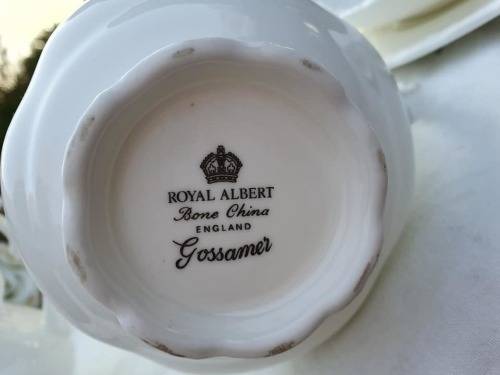 RARE!!!!! WHITE ROYAL ALBERT GOSSAMER CREAMER