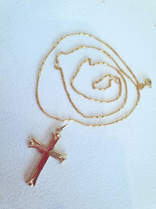 Fine 9kt gold chain and cross SPECIAL SPECIAL SPECIAL Christmas  Gift