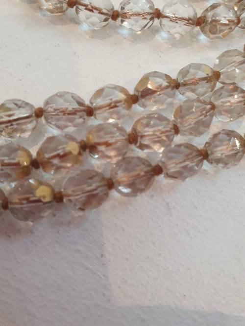 vintage Rose gold flashing Gatsby length Aurora borealis crystals | National Free Shipping |
