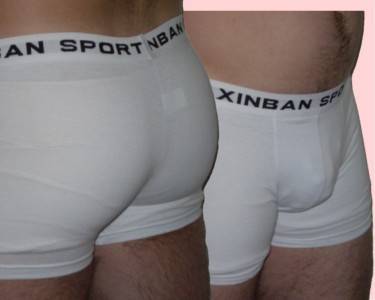 Mens Underwear -  Boxer Brief  (XINBAN SPORT) White