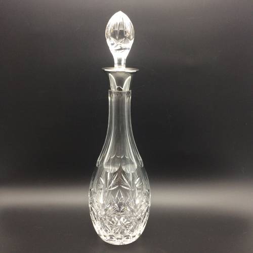 Vintage Sterling Silver Collared Crystal Decanter