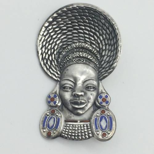 Amazing South African Silver and Enamel `Candida` Brooch