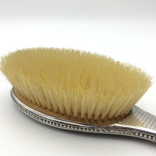 Pretty Vintage Sterling Silver Hairbrush
