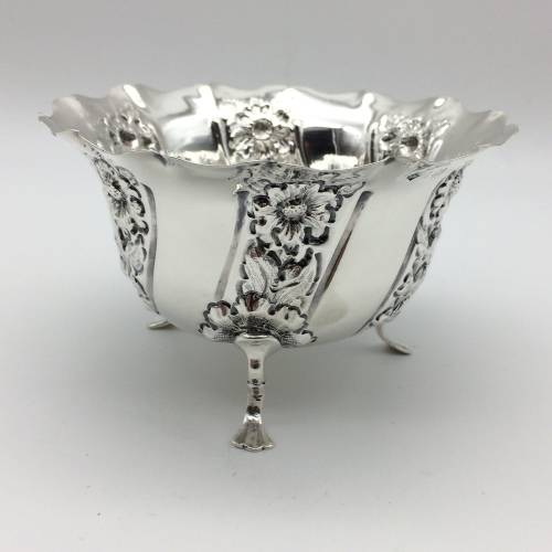 Ornate Antique Sterling Silver Sugar Bowl