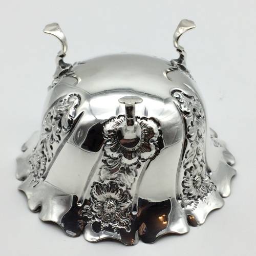 Ornate Antique Sterling Silver Sugar Bowl