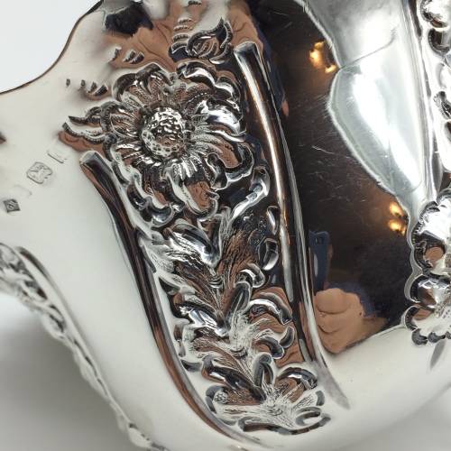 Ornate Antique Sterling Silver Sugar Bowl
