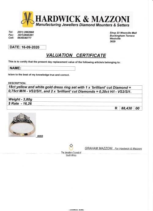 Stunning18ct Gold and Diamond Ring ( V. R88 430 )