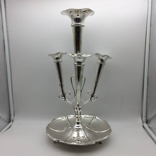 Very Attractive Large Antique Silver-Plated Epergne Centre Piece