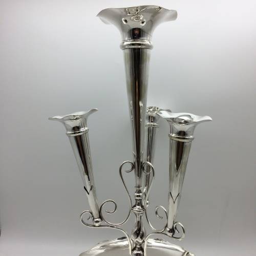 Very Attractive Large Antique Silver-Plated Epergne Centre Piece