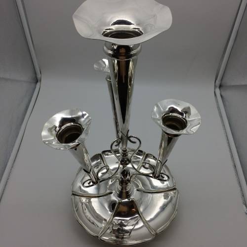 Very Attractive Large Antique Silver-Plated Epergne Centre Piece