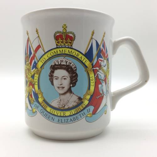 Three Collectable `Queen Elizabeth II` Commemorative Mugs