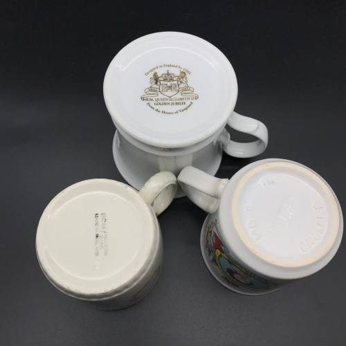 Three Collectable `Queen Elizabeth II` Commemorative Mugs