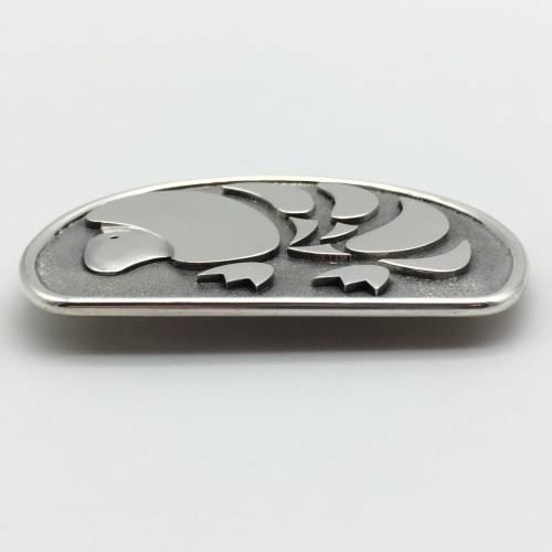 Solid Silver `Pangolin` Vintage Designer Brooch