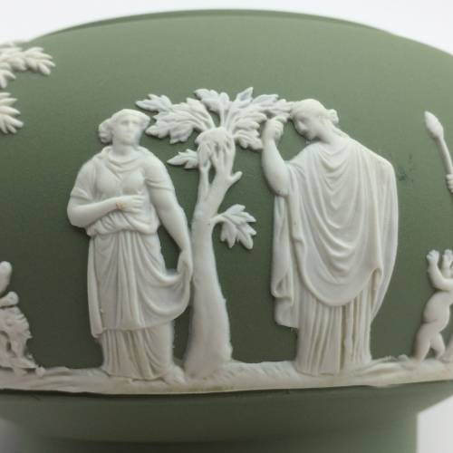 Early Green Wedgwood Jasperware Teapot and Lid (1936)