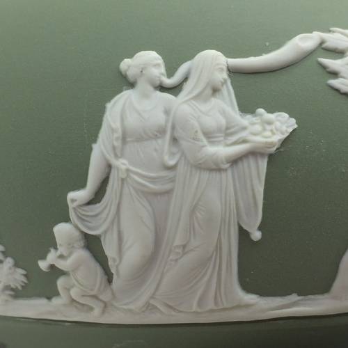 Early Green Wedgwood Jasperware Teapot and Lid (1936)