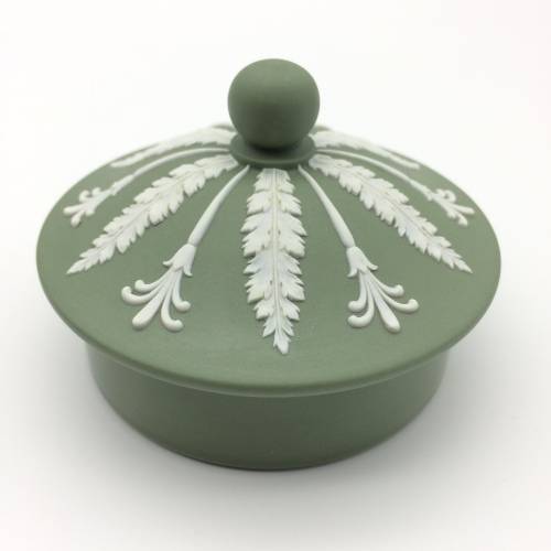 Early Green Wedgwood Jasperware Teapot and Lid (1936)