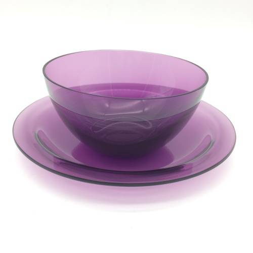 Vintage Set of `Lalique` Crystal Bowls and Plates