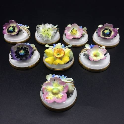`Royal Crown Derby` (Flower) Name Card Holders