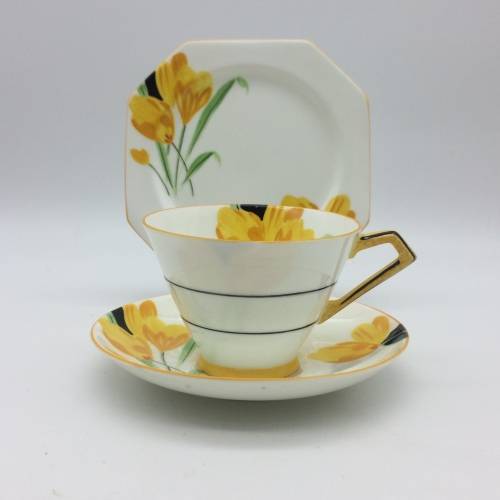 1930`s Art Deco `Paragon` China Tea Trio