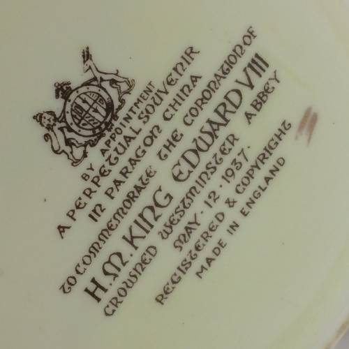 1937 Paragon `King Edward VIII` Coronation Loving Cup