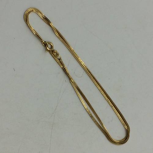 Vintage Italian 18ct Gold Necklace (Wheat Link)