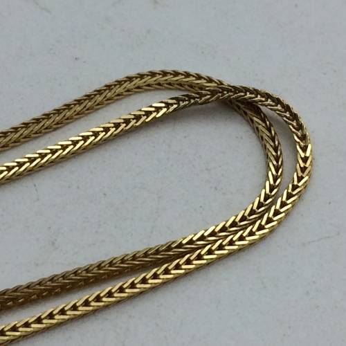 Vintage Italian 18ct Gold Necklace (Wheat Link)