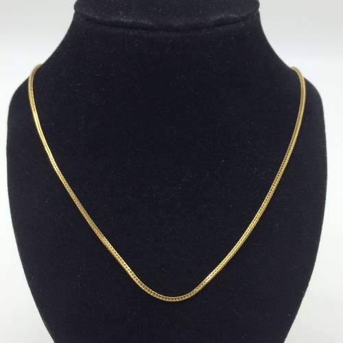 Vintage Italian 18ct Gold Necklace (Wheat Link)
