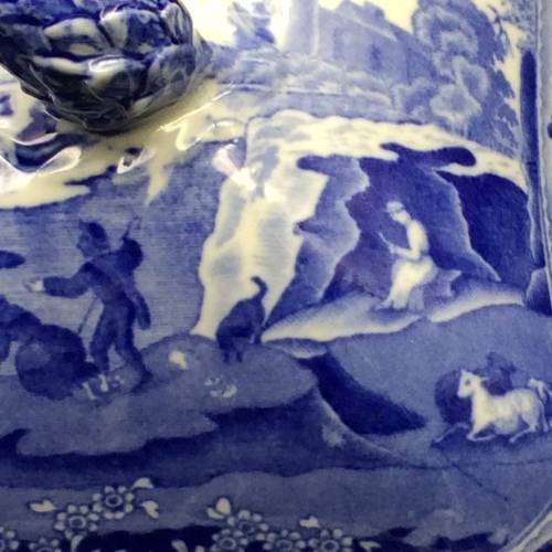 Vintage Spode `Italian Blue` Tureen Lid/Cover