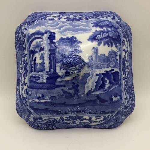 Vintage Spode `Italian Blue` Tureen Lid/Cover