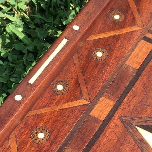 Antique `Whale Bone/Ivory` Inlaid Gallery Tray