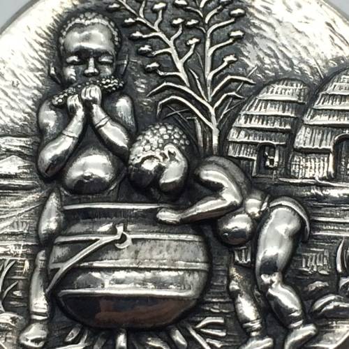 Vintage South African Silver `Candida` Brooch