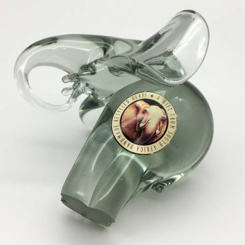 Collectable `Ngwenya` Glass Elephant and Calf