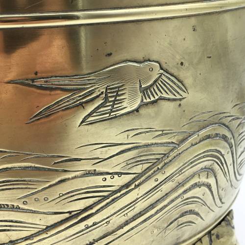 Wonderful Large, Heavy Early Chinese Brass Planter