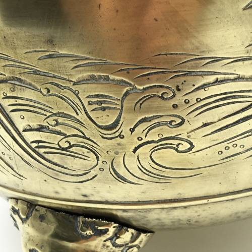 Wonderful Large, Heavy Early Chinese Brass Planter