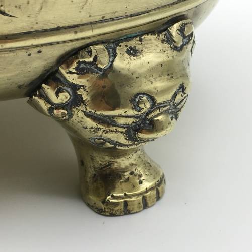 Wonderful Large, Heavy Early Chinese Brass Planter