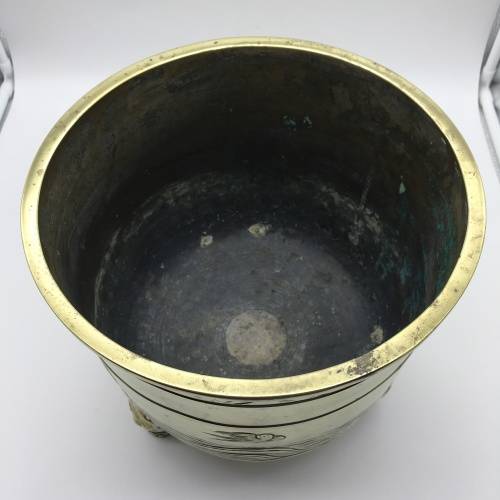 Wonderful Large, Heavy Early Chinese Brass Planter