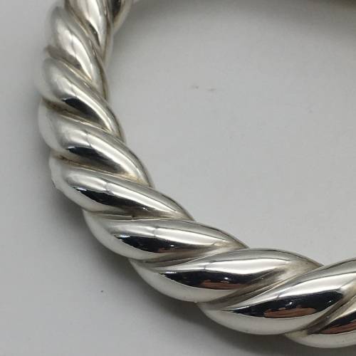 Impressive, Chunky Vintage Sterling Silver Bangle (Signed)