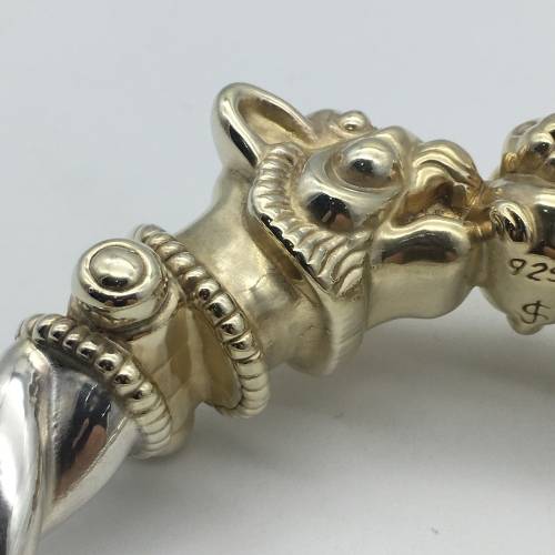 Impressive, Chunky Vintage Sterling Silver Bangle (Signed)