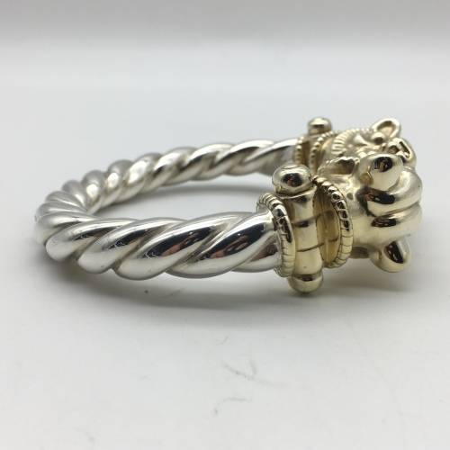 Impressive, Chunky Vintage Sterling Silver Bangle (Signed)