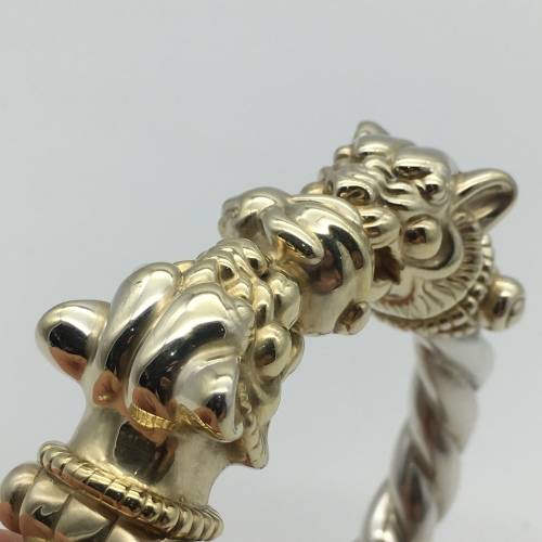 Impressive, Chunky Vintage Sterling Silver Bangle (Signed)