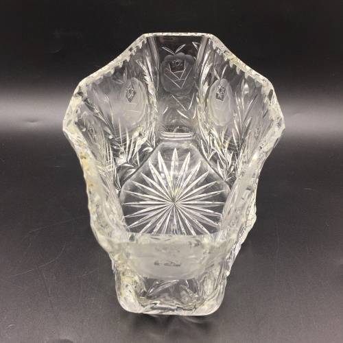 Top Quality `LargeRose-Cut` Crystal Vintage Bowl