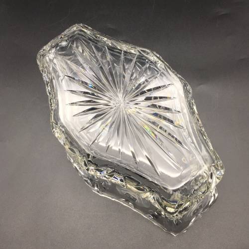 Top Quality `LargeRose-Cut` Crystal Vintage Bowl