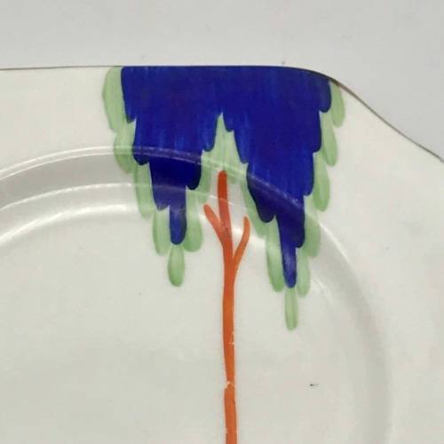 Scarce Art Deco `Carlton China - Sylvan Tree` Side Plates and Saucers (8)