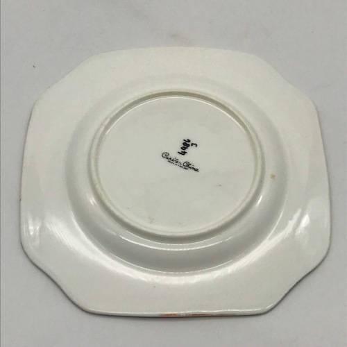 Scarce Art Deco `Carlton China - Sylvan Tree` Side Plates and Saucers (8)