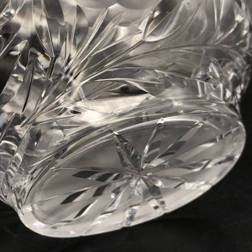 Lovely `Rose-Cut` Crystal Basket